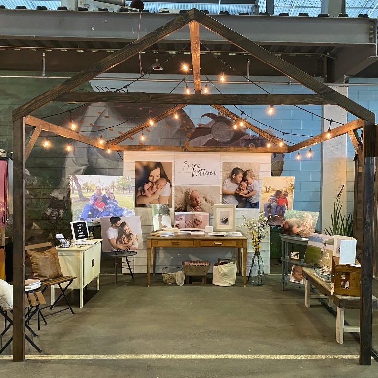 Susan Wetlesen Photography display at Alaska Vintage Market in Palmer, Alaska